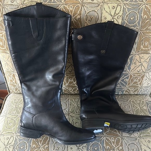 Sam Edelman Shoes - NWT Sam Elderman Black Wide Calf Leather Boots.